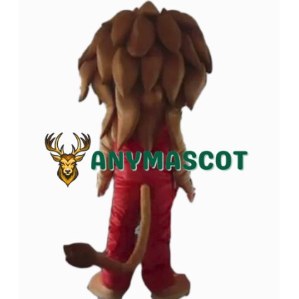 Happy Realistic Lion Mascot Costume