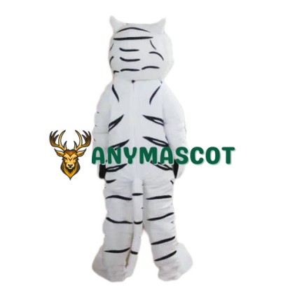 Fierce White Tiger Mascot Costume