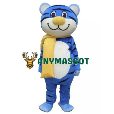 Blue Tiger Mascot Costume