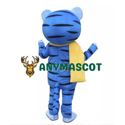 Blue Tiger Mascot Costume