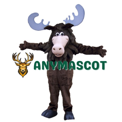 Smiling Moose Mascot Costume