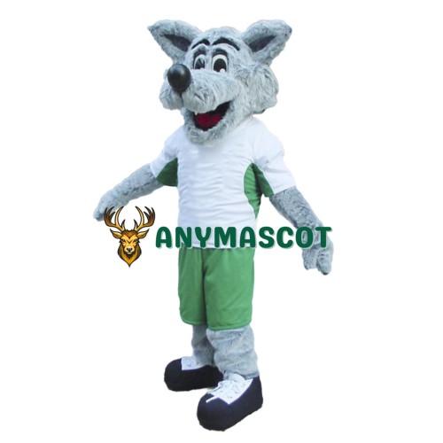 Happy Lightweight Wolf Mascot Costume