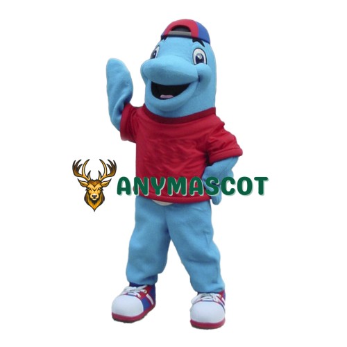 Happy Lightweight Dolphin Mascot Costume