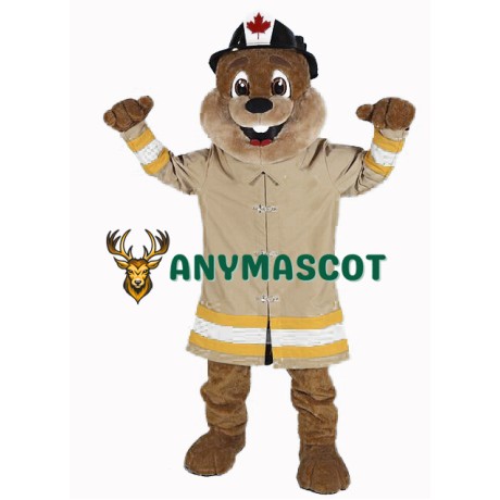 Fire Protection Beaver Mascot Costume