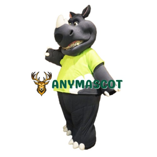 Happy Lightweight Rhino Mascot Costume