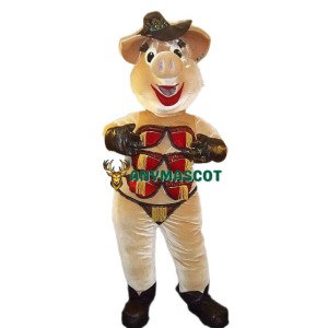 Stripper Pig Mascot Costume