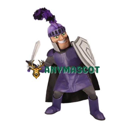 Purple Knight Mascot Costume