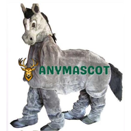 2 Person Grey Horse Mascot Costume