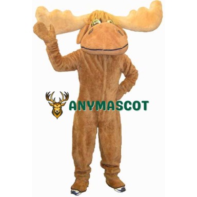 Friendly Moose Mascot Costume