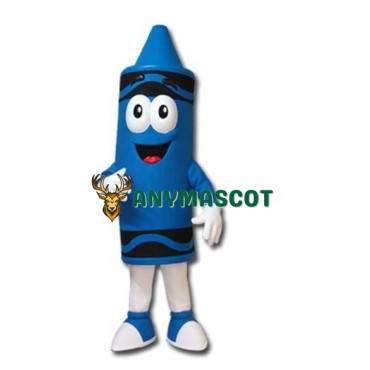 Blue Crayon Mascot Costume