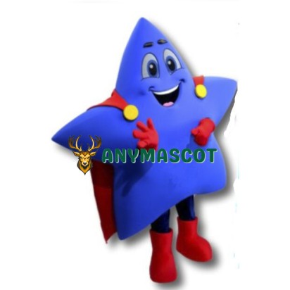 Happy Blue Star Mascot Costume