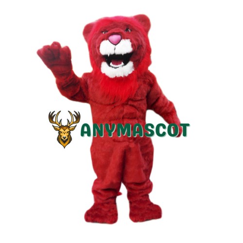Power Red Lion Mascot Costume