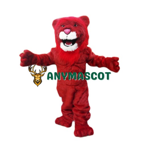 Power Red Lion Mascot Costume
