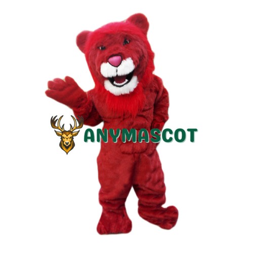 Power Red Lion Mascot Costume