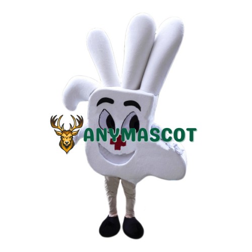 White Hand Mascot Costume