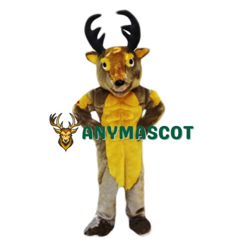Power Muscular Deer Mascot Costume