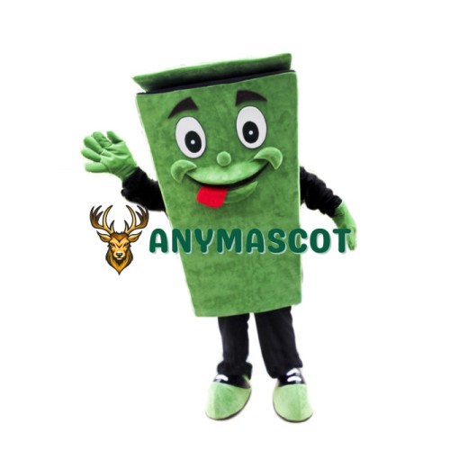 Green Garbage Bin Mascot Costume
