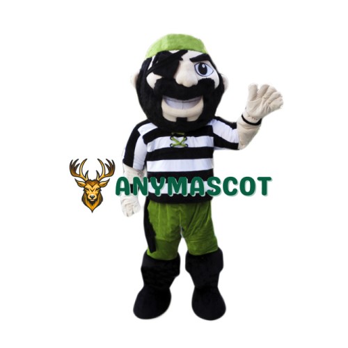 Green Pirate Mascot Costume