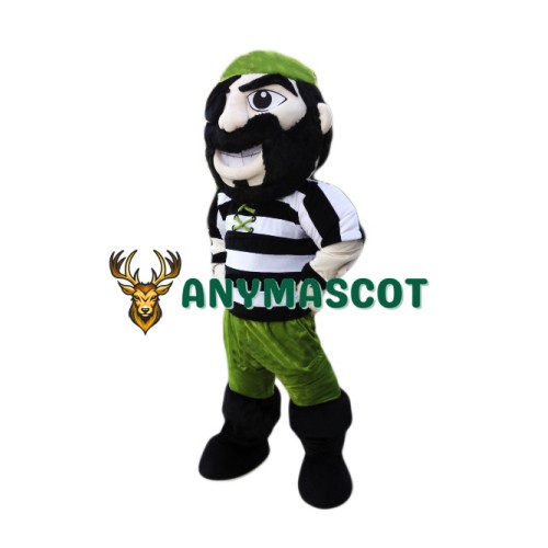 Green Pirate Mascot Costume