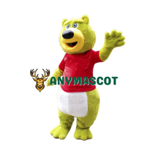 Green Teddy Bear Mascot Costume