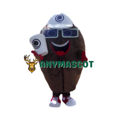 Coffee Bean Mascot Costume