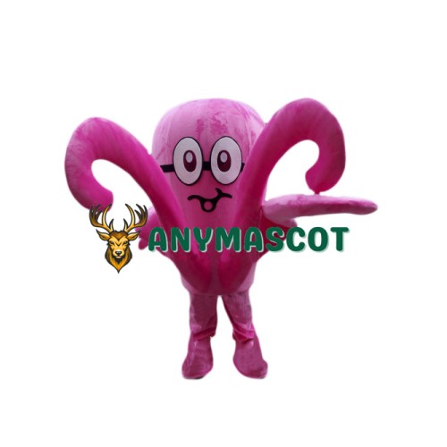 Pink Octopus Mascot Costume
