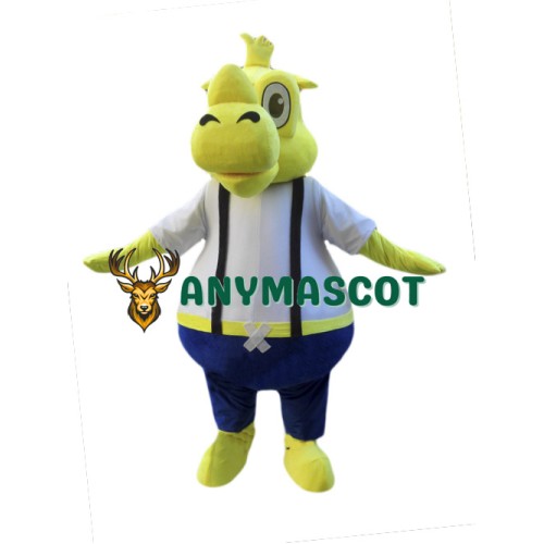Yellow Rhino Mascot Costume
