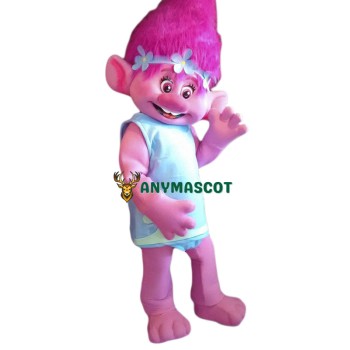 Poppy Troll Mascot Costume