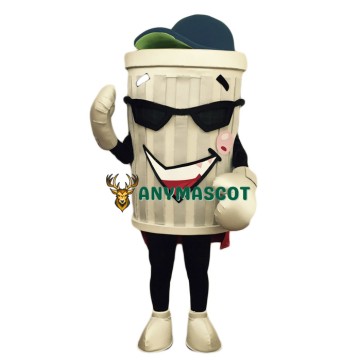 Happy Trash Can Mascot Costume