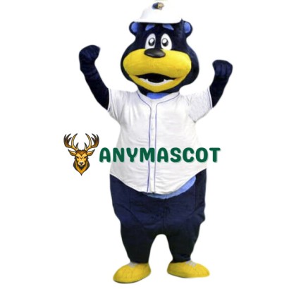 Happy Baseball Bear Mascot Costume