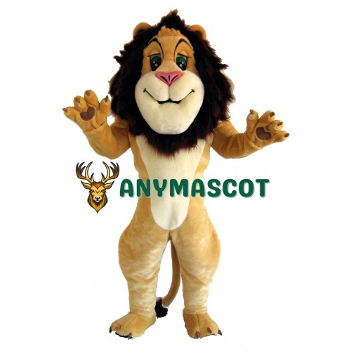 Happy Lightweight Lion Mascot Costume