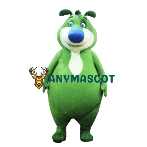Cute Green Bear Mascot Costume