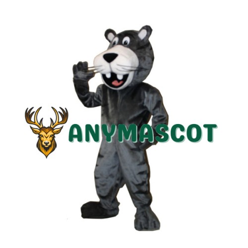 Happy Black Panther Mascot Costume