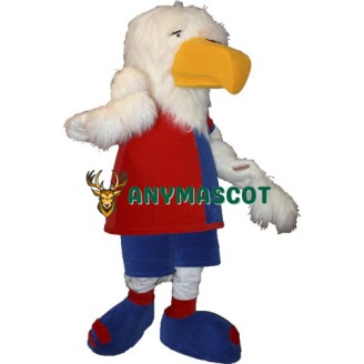 Cute White Eagle Mascot Costume