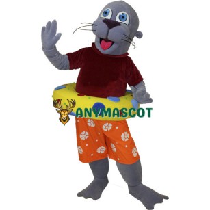 Happy Lightweight Sea Lion Mascot Costume
