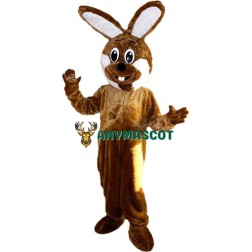 Brown & White Rabbit Mascot Costume