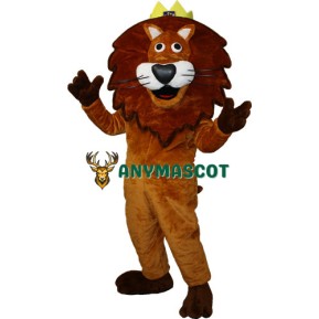 Happy Lightweight King Lion Mascot Costume