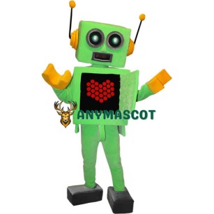 Happy Lightweight Robot Mascot Costume