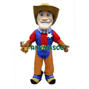 Happy Lightweight Cowboy Mascot Costume