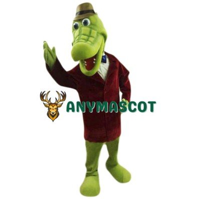 Gentlemanly Crocodile Mascot Costume