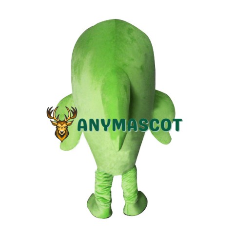 Happy Lightweight Green Dolphin Mascot Costume