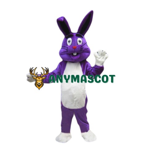 Purple Easter Bunny Mascot Costume