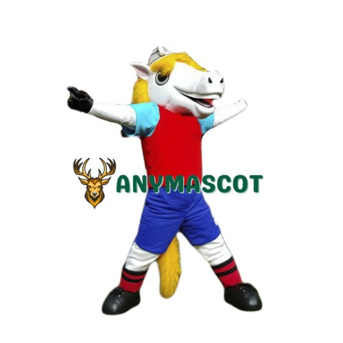 Sport White Horse Mascot Costume