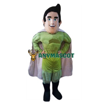 Green Hero Super Man Mascot Costume