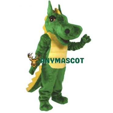 Big Green Dragon Mascot Costume