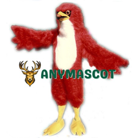 Fierce Red Hawk Mascot Costume