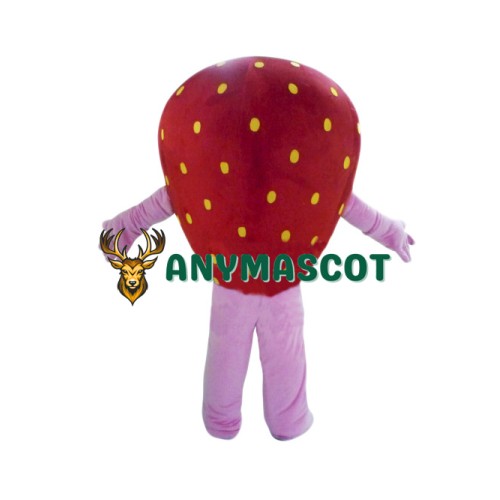 Happy Strawberry Girl Mascot Costume