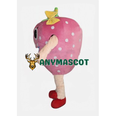 Pink Strawberry Mascot Costume