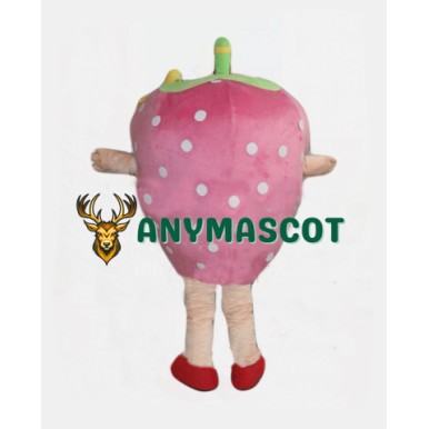Pink Strawberry Mascot Costume