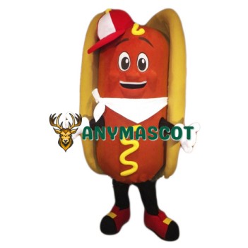 Happy Lightweight Hot Dog Mascot Costume